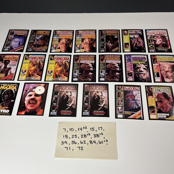 Vtg. Lot Of 20 Fangoria Horror Collector Trading Cards 1992 USA - Picture 8 of 8